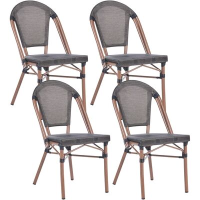 Beliani Lot De 4 Chaises De Jardin Structure En Aluminium Assise En Rotin Synthétique Pe - Publicité Beliani Lot De 4 Chaises De Jardin Structure En Aluminium Assise En Rotin Synthétique Pe - Publicité