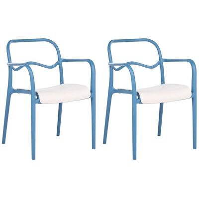 Beliani Lot De 2 Chaises De Jardin Empilables En Plastique Style Rétro Résistantes Aux I - Publicité Beliani Lot De 2 Chaises De Jardin Empilables En Plastique Style Rétro Résistantes Aux I - Publicité