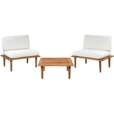 Beliani - Ensemble de Jardin en Acacia avec Coussins - Mobilier d'Extérieur Moderne - Publicité Beliani - Ensemble de Jardin en Acacia avec Coussins - Mobilier d'Extérieur Moderne - Publicité