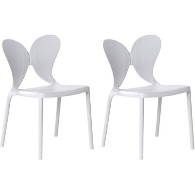Beliani Lot De 2 Chaises De Jardin Moderne Minimaliste En Plastique Matériau Synthétique - Publicité Beliani Lot De 2 Chaises De Jardin Moderne Minimaliste En Plastique Matériau Synthétique - Publicité