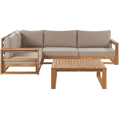 Beliani - Ensemble d'extérieur modulaire - Bois d'acacia FSC - Marron clair - 252x167x72 - Publicité Beliani - Ensemble d'extérieur modulaire - Bois d'acacia FSC - Marron clair - 252x167x72 - Publicité