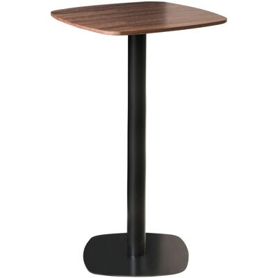 Beliani Table De Bistrot De Jardin Rustique Moderne Base Métallique 60x60cm Marron Noir - Publicité Beliani Table De Bistrot De Jardin Rustique Moderne Base Métallique 60x60cm Marron Noir - Publicité
