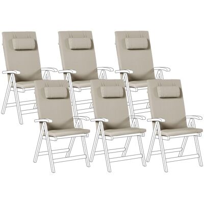 Beliani Lot De 6 Coussins D'Assise Et Dossier Pour L'Extérieur En Polyester Ta - Publicité Beliani Lot De 6 Coussins D'Assise Et Dossier Pour L'Extérieur En Polyester Ta - Publicité