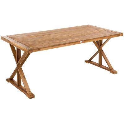 Beliani Table De Jardin Rustique Pour 6 Personnes 180 X 90 Cm En Bois D'Acacia Marr - Publicité Beliani Table De Jardin Rustique Pour 6 Personnes 180 X 90 Cm En Bois D'Acacia Marr - Publicité