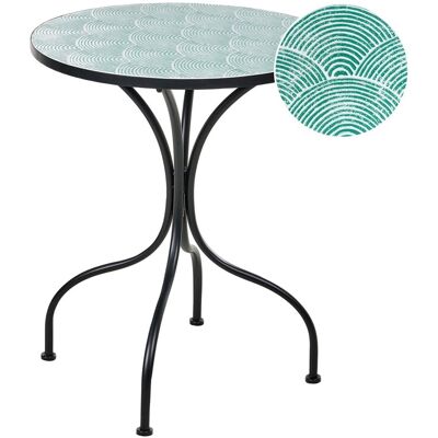 Beliani Table De Bistrot D'Extérieur En Métal Style Vintage Plateau En Fer Noir Anapo - Publicité Beliani Table De Bistrot D'Extérieur En Métal Style Vintage Plateau En Fer Noir Anapo - Publicité