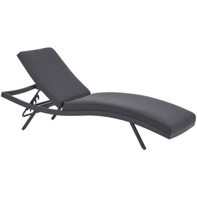 Beliani Chaise Longue Moderne En Métal Cadre En Aluminium Inclinable Rembourré Gris Grap - Publicité Beliani Chaise Longue Moderne En Métal Cadre En Aluminium Inclinable Rembourré Gris Grap - Publicité