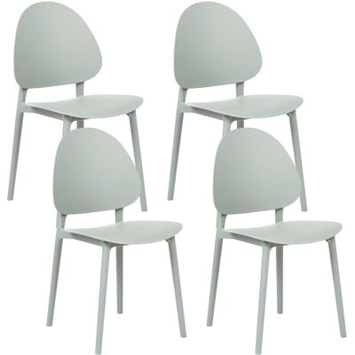 Beliani Lot De 4 Chaises De Salle À Manger Classique Minimaliste En Plastique Sans Accou - Publicité Beliani Lot De 4 Chaises De Salle À Manger Classique Minimaliste En Plastique Sans Accou - Publicité