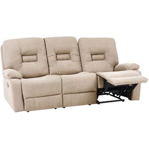 Beliani Canapé Inclinable Manuellement Moderne En Tissu 3 Places Rembourré Beige Bergen - Publicité Beliani Canapé Inclinable Manuellement Moderne En Tissu 3 Places Rembourré Beige Bergen - Publicité