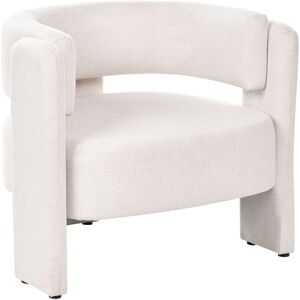 Beliani Fauteuil Moderne Scandinave En Tissu Dossier Incurvé Blanc Cassé Maggeby - Publicité Beliani Fauteuil Moderne Scandinave En Tissu Dossier Incurvé Blanc Cassé Maggeby - Publicité