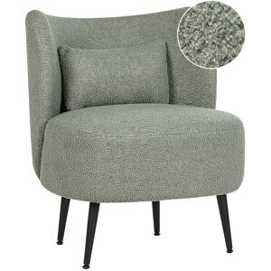 Beliani Fauteuil Bouclé Vert À Dossier Incurvé Et Pieds Noirs Obliques Salon Design Otsb - Publicité Beliani Fauteuil Bouclé Vert À Dossier Incurvé Et Pieds Noirs Obliques Salon Design Otsb - Publicité