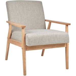 Beliani Fauteuil Rétro En Tissu Polyester Semblable À Du Lin Salon Structure En Bois Cla - Publicité Beliani Fauteuil Rétro En Tissu Polyester Semblable À Du Lin Salon Structure En Bois Cla - Publicité