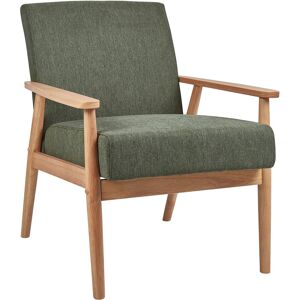 Beliani Fauteuil Rétro En Tissu Polyester Semblable À Du Lin Salon Structure En Bois Cla - Publicité Beliani Fauteuil Rétro En Tissu Polyester Semblable À Du Lin Salon Structure En Bois Cla - Publicité