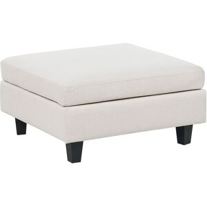Beliani Pouf Ottoman En Tissu Beige Clair Bois D'Eucalyptus Et Contreplaqué Rembour - Publicité Beliani Pouf Ottoman En Tissu Beige Clair Bois D'Eucalyptus Et Contreplaqué Rembour - Publicité