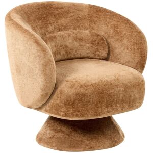 Beliani Fauteuil Rétro En Tissu Chenille Pivotant Meubles De Salon Bureau Chambre Marron - Publicité Beliani Fauteuil Rétro En Tissu Chenille Pivotant Meubles De Salon Bureau Chambre Marron - Publicité