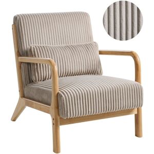 Beliani Fauteuil Vintage En Velours Côtelé Rembourré Structure En Bois Beige Sorsele - Publicité Beliani Fauteuil Vintage En Velours Côtelé Rembourré Structure En Bois Beige Sorsele - Publicité