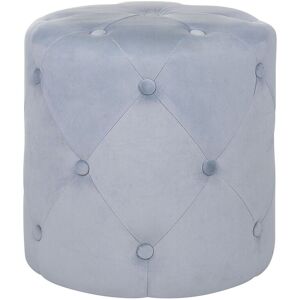 Beliani - Pouf - Corolla - Gris Clair, Velours - Publicité Beliani - Pouf - Corolla - Gris Clair, Velours - Publicité