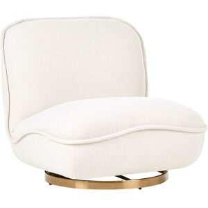 Beliani Fauteuil En Tissu Base Pivotante En Acier Sans Accoudoirs Assise Épaisse Blanc C - Publicité Beliani Fauteuil En Tissu Base Pivotante En Acier Sans Accoudoirs Assise Épaisse Blanc C - Publicité