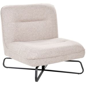 Beliani Fauteuil En Tissu À Assise Large Sans Accoudoirs Pieds En Métal Beige Lindal - Publicité Beliani Fauteuil En Tissu À Assise Large Sans Accoudoirs Pieds En Métal Beige Lindal - Publicité