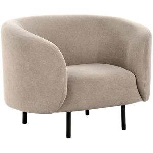 Beliani Fauteuil Incurvé Design Art Déco Moderne Avec Pieds Noirs En Tissu Polyester Tau - Publicité Beliani Fauteuil Incurvé Design Art Déco Moderne Avec Pieds Noirs En Tissu Polyester Tau - Publicité
