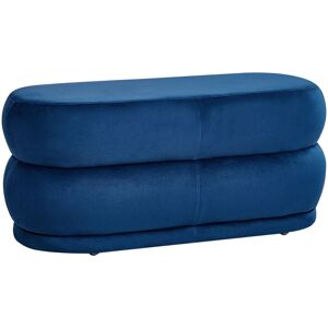 Beliani Banquette Moderne Pouf D'Appoint Rembourré En Velours Bleu Marine Ellendale - Publicité Beliani Banquette Moderne Pouf D'Appoint Rembourré En Velours Bleu Marine Ellendale - Publicité