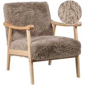 Beliani Fauteuil Rétro En Fourrure Synthétique Rembourré Cadre En Bois Salon Chambre À C - Publicité Beliani Fauteuil Rétro En Fourrure Synthétique Rembourré Cadre En Bois Salon Chambre À C - Publicité