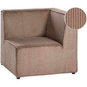 Beliani Fauteuil D'Angle À Droite Moderne En Velours Côtelé 1 Place Module Modulable Bei - Publicité Beliani Fauteuil D'Angle À Droite Moderne En Velours Côtelé 1 Place Module Modulable Bei - Publicité