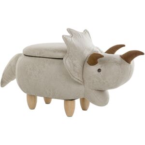 Beliani - Pouf Pour Enfant - Triceratops - Polyester, Gris Clair - Publicité Beliani - Pouf Pour Enfant - Triceratops - Polyester, Gris Clair - Publicité