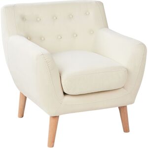 Beliani Fauteuil De Salon Moderne Dossier Boutonné En Tissu Beige Clair Motala - Publicité Beliani Fauteuil De Salon Moderne Dossier Boutonné En Tissu Beige Clair Motala - Publicité