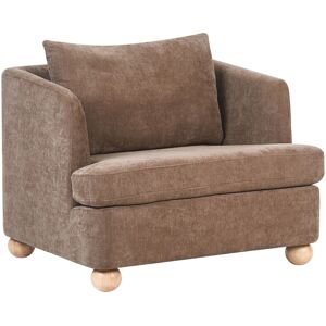 Beliani Fauteuil Rembourré Tissu Chenille Avec Accoudoirs Et Pieds Ronds En Bois Salon M - Publicité Beliani Fauteuil Rembourré Tissu Chenille Avec Accoudoirs Et Pieds Ronds En Bois Salon M - Publicité