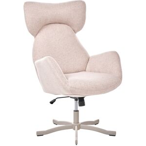 Beliani Fauteuil En Tissu Pivotant Ergonomique Dossier Haut Beige Sonderby - Publicité Beliani Fauteuil En Tissu Pivotant Ergonomique Dossier Haut Beige Sonderby - Publicité