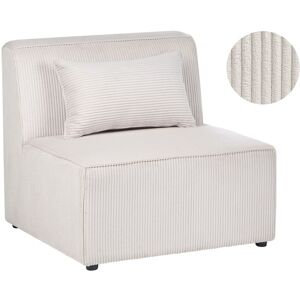Beliani Module De Fauteuil Pour Canapé Élégant En Velours Côtelé Beige Lemvig - Publicité Beliani Module De Fauteuil Pour Canapé Élégant En Velours Côtelé Beige Lemvig - Publicité