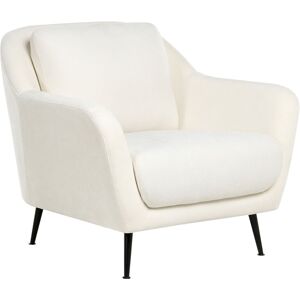 Beliani Fauteuil Moderne En Tissu Chenille Avec Accoudoirs Pieds En Fer Noir Assise Épai - Publicité Beliani Fauteuil Moderne En Tissu Chenille Avec Accoudoirs Pieds En Fer Noir Assise Épai - Publicité