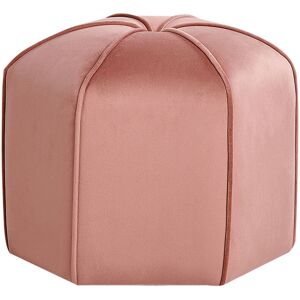 Beliani Wishek Pouf Moderne Velours Rose - Puf - Publicité Beliani Wishek Pouf Moderne Velours Rose - Puf - Publicité
