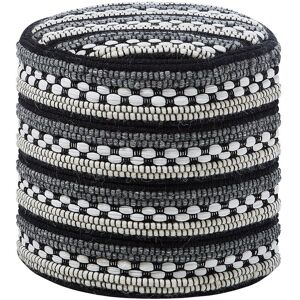 Beliani - Pouf - Guntur - 41 X 41 Cm, En Laine Et Coton, Blanc Et Noir - Publicité Beliani - Pouf - Guntur - 41 X 41 Cm, En Laine Et Coton, Blanc Et Noir - Publicité