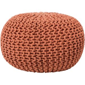 Beliani Pouf Rond En Coton Rouille À Billes De Polystyrène Accessoire D'Intérieur C - Publicité Beliani Pouf Rond En Coton Rouille À Billes De Polystyrène Accessoire D'Intérieur C - Publicité