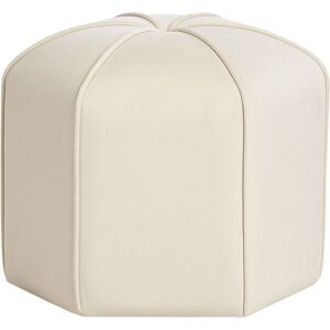 Pouf rond en velours beige Wishek - Beliani - Publicité Pouf rond en velours beige Wishek - Beliani - Publicité