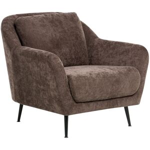 Beliani Fauteuil Moderne En Tissu Chenille Avec Accoudoirs Pieds En Fer Noir Assise Épai - Publicité Beliani Fauteuil Moderne En Tissu Chenille Avec Accoudoirs Pieds En Fer Noir Assise Épai - Publicité