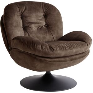 Beliani Fauteuil Pivotant Vintage En Velours Avec Assise Rembourré Base Simple Marron Fo - Publicité Beliani Fauteuil Pivotant Vintage En Velours Avec Assise Rembourré Base Simple Marron Fo - Publicité