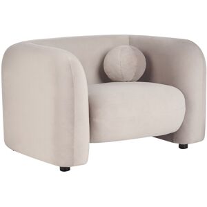 Fauteuil en Velours Taupe Beliani - Mobilier Glamour Salon - Publicité Fauteuil en Velours Taupe Beliani - Mobilier Glamour Salon - Publicité