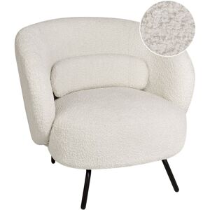 Fauteuil Makela Beliani Blanc Bouclé - Mobilier salon - Publicité Fauteuil Makela Beliani Blanc Bouclé - Mobilier salon - Publicité
