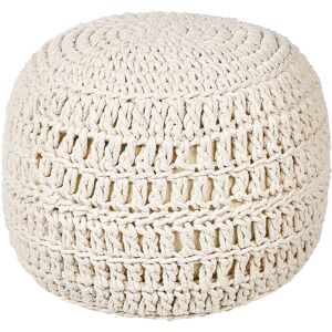 Beliani Pouf Beige Coton 40x40cm - Pouf - Publicité Beliani Pouf Beige Coton 40x40cm - Pouf - Publicité