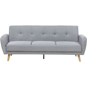 Beliani Canapé-Lit Convertible Moderne 3 Places Pieds Bois Hévéa Rétro En Tissu Rembourr - Publicité Beliani Canapé-Lit Convertible Moderne 3 Places Pieds Bois Hévéa Rétro En Tissu Rembourr - Publicité