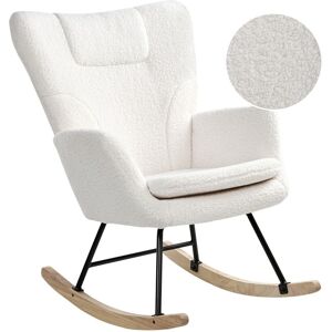 Beliani Fauteuil À Bascule Moderne En Bouclé Rembourré Pieds En Bois Meuble Chambre Enfa - Publicité Beliani Fauteuil À Bascule Moderne En Bouclé Rembourré Pieds En Bois Meuble Chambre Enfa - Publicité