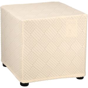 Uxcell Housse Pour Ottoman Extensible Rayée, Carrée 14\\\"-17\\\", Petite, Beige - Publicité Uxcell Housse Pour Ottoman Extensible Rayée, Carrée 14\\\"-17\\\", Petite, Beige - Publicité