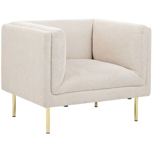 Beliani Fauteuil Moderne En Tissu Rembourré Avec Accoudoirs Beige Moen - Publicité Beliani Fauteuil Moderne En Tissu Rembourré Avec Accoudoirs Beige Moen - Publicité