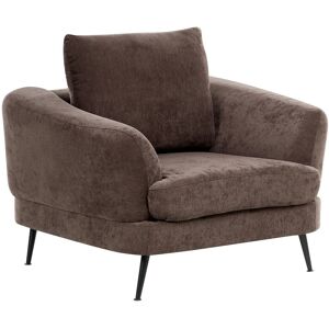 Beliani Fauteuil En Tissu Chenille Avec Accoudoirs Et Pieds En Fer Salon Marron Foncé Kj - Publicité Beliani Fauteuil En Tissu Chenille Avec Accoudoirs Et Pieds En Fer Salon Marron Foncé Kj - Publicité