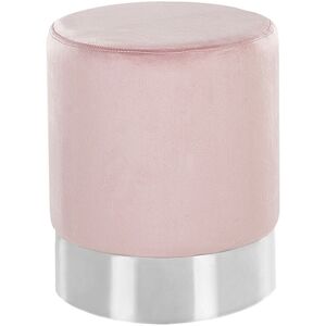 Beliani - Pouf - Brigitte - 44 X 35 Cm, En Velours, Rose - Publicité Beliani - Pouf - Brigitte - 44 X 35 Cm, En Velours, Rose - Publicité