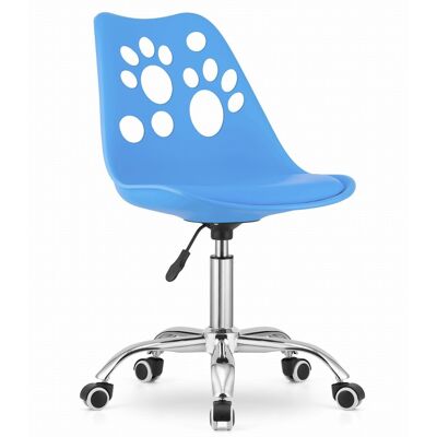 Sans Marque Fauteuil Pivotant Reno - Bleu - Publicité Sans Marque Fauteuil Pivotant Reno - Bleu - Publicité