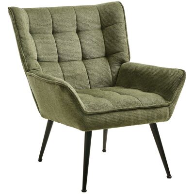 Beliani Fauteuil Style Rétro En Tissu Hydrofuge Matelassé Avec Pieds En Acier Et Accoudo - Publicité Beliani Fauteuil Style Rétro En Tissu Hydrofuge Matelassé Avec Pieds En Acier Et Accoudo - Publicité