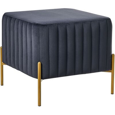 Beliani Pouf Repose-Pieds Carré En Velours Avec Pieds Métalliques Dorés Ottoman Glam Sty - Publicité Beliani Pouf Repose-Pieds Carré En Velours Avec Pieds Métalliques Dorés Ottoman Glam Sty - Publicité